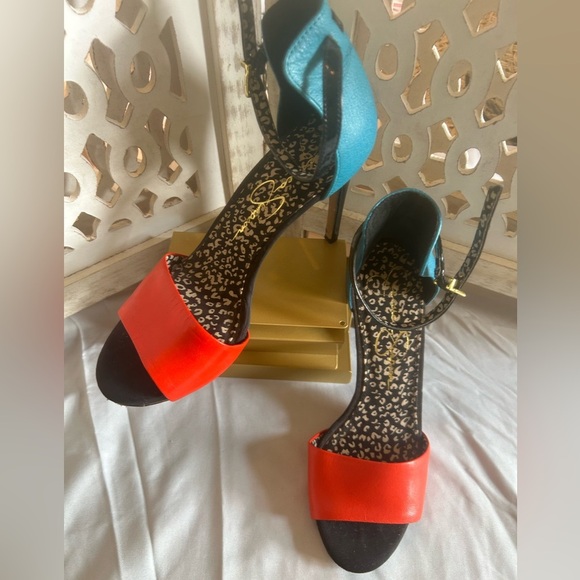 Jessica Simpson Shoes - Jessica Simpson Red and Blue Heels